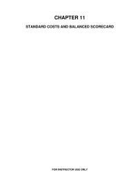 Chapter 11 Describe Standard Costs Both Standards And Budgets