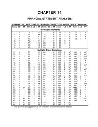 Chapter 14 analysis expresses each item within a financial statement