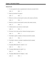 Chapter 1 Motion in a circle at constant speed is motion