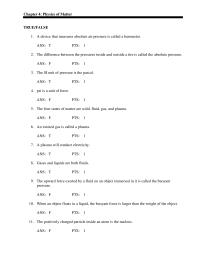 Chapter 4 The difference between the pressures inside and outside