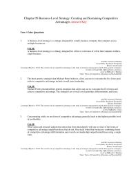 Management Chapter 5 1 False Order For Firm Attain Cost Leadership
