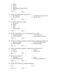 Chapter 12 A particle that interacts via the strong force is