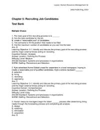 Human Resources Chapter 5 the organization is either trying to get people inside the company