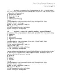 Human Resources Chapter 7 the three common ways we measure training success