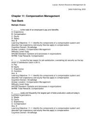 Human Resources Chapter 11 Objective Identify The Components Compensation System