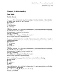 Human Resources Chapter 12 Employees may focus only on the items that are being measured