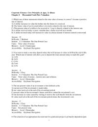 Finance Chapter 4 these statements related to the time value of money is correct
