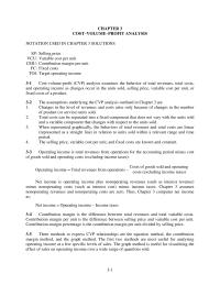 Accounting Chapter 3 Homework Fixed Costs Target Operating Income Contribution Margin