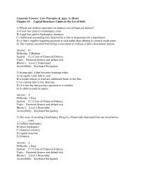 Finance Chapter 15 Corporate Finance Core Principles Amp Apps Ross