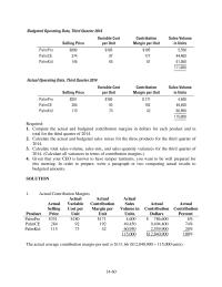 Accounting Chapter 14 Homework The Sales mix Variances Can Computed As Budgeted