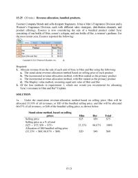 Accounting Chapter 15 Homework Allocated Revenue Begm First 72 Revenue Remaining