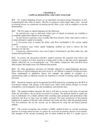 Accounting Chapter 21 Homework An evaluation stage where capital budgeting methods are used&nbsp;