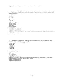 Accounting Chapter 3 3 What The Overhead Rate For Staff