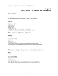 Accounting Chapter 6 1 The Relationship Between Cost And Activity