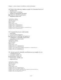 Accounting Chapter 6 2 Which The Following Not Example Committed
