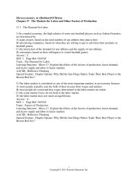 Chapter 17 1 Demand in factor markets differs from demand in