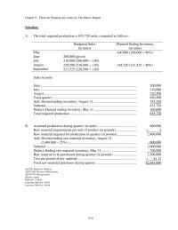 Accounting Chapter 9 4 Financial Planning And Analysis The Master