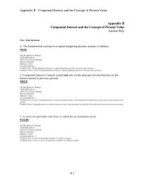 Accounting Appendix I 1 Correct This The Most Efficient Table Factor