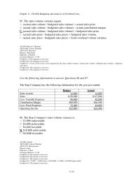 Accounting Chapter 11 3 The Sales volume Variance Equals Actual Sales