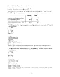 Accounting Chapter 14 3 Kingston Follows Proper Managerial Accounting Practices