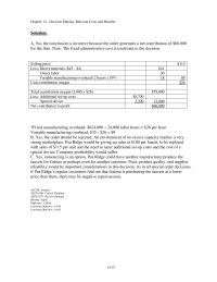 Accounting Chapter 14 4 Decision Making Relevant Costs And Benefits