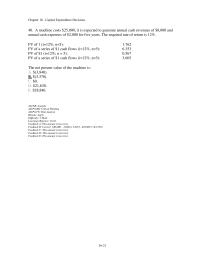 Accounting Chapter 16 2 Company That Using The Internal Rate