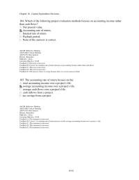 Accounting Chapter 16 4 The Accounting Rate Return Focuses The