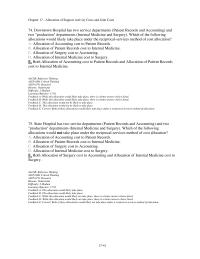 Accounting Chapter 17 3 State Hospital Has Two Service Departments