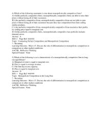 Chapter 13d 3 Which of the following statements is true about monopolistically