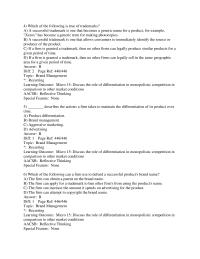 Chapter 13d 4 Which of the following is true of trademarks