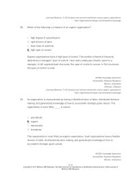 Management Chapter 11 2 Which The Following Feature Organic Organization