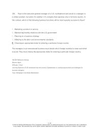 International Business Chapter 1 7 Ryan The Executive General Manager Us