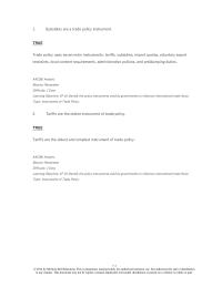 International Business Chapter 7 1 Under Tariff Rate Quota Lower Tariff