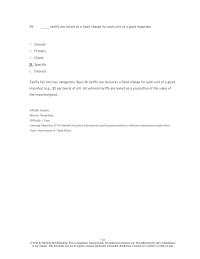 International Business Chapter 7 2 Tariffs Are Levied Fixed Charge