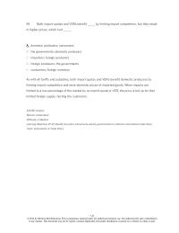 International Business Chapter 7 3 Both Import Quotas And Ver’s Benefit