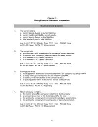 Chapter 5 1 The current ratio isa. current assets divided by current