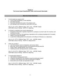 Chapter 6 1 Cash And Accounts Receivable which The Following Would