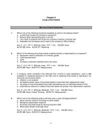 Chapter 9 1 Which one of the following should be classified as land on the balance