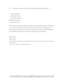 International Business Chapter 10 5 According Economic Theory Interest Rates Reflect