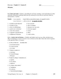 Chapter 11 which activity occurred first out of the two activities listed for each