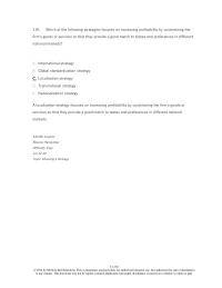 International Business Chapter 12 6 Which The Following Strategies Focuses Increasing