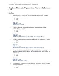 Chapter 3 The net present value method of project valuation takes into account