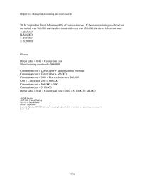 Chapter 2 2 September Direct Labor Was 40 Conversion