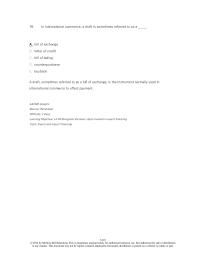 International Business Chapter 14 4 International Commerce Draft Sometimes Referred