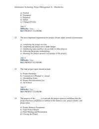Chapter 12 Difficulty Easy Ref Project Closure Why Might