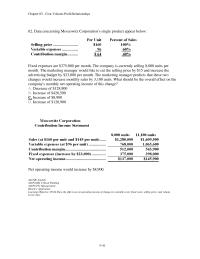 Chapter 5 3 Data Concerning Moscowitz Corporations Single Product