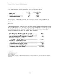Chapter 5 10 Churchwell Corporation Produces And Sells Single