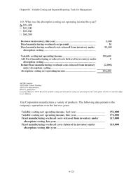 Chapter 6 7 What Was The Absorption Costing Net