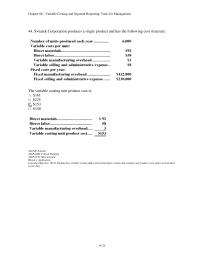 Chapter 6 2 Swiatek Corporation Produces Single Product And