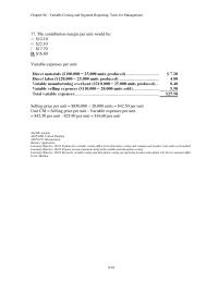 Chapter 6 4 The Contribution Margin Per Unit Would